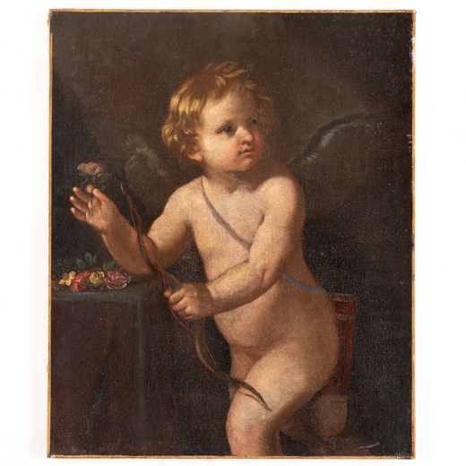ELISABETTA SIRANI (attr. a) (Bologna, 1638 - 1665)<br>Cupido<br>Olio su tela, cm 73X60