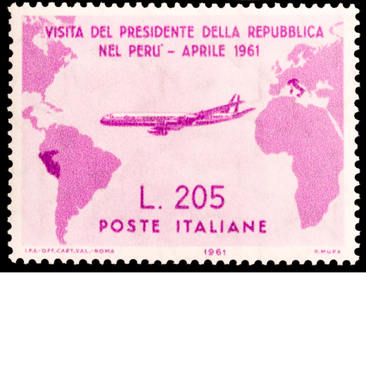 REPUBBLICA ITALIANA 1961, GRONCHI ROSA 205 L.<br>nuovo con gomma integra originale<br>MNH (Sass. 921