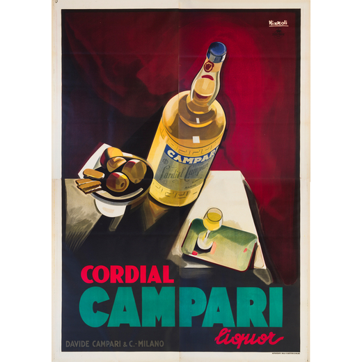 Cordial Campari Liquor, Milano Manifesto Pubblicitario<br>by Nizzoli Marcello ; Edito S.T.A.R.-I.G.A