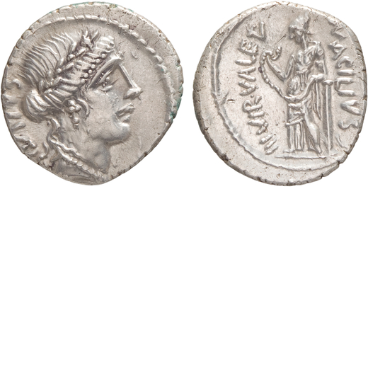 MONETE ROMANE REPUBBLICANE. GENS ACILIA. DENARIO  Man. Acilius Glabrio (49 a.C.)<br>Argento, 3,91 gr