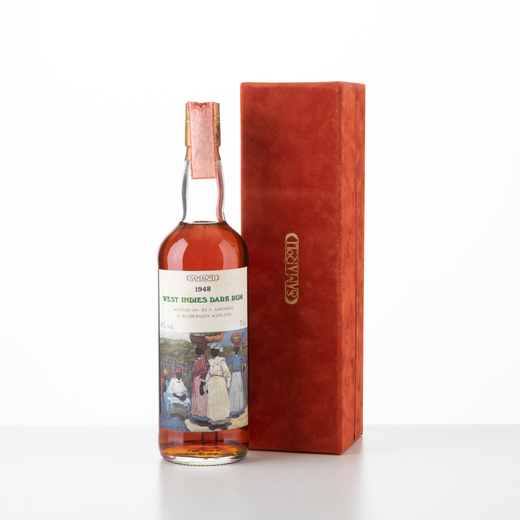West Indies Dark Rum 1948 Samaroli Carribean<br>Bottled 1991, 49% vol, confezione originale singola<