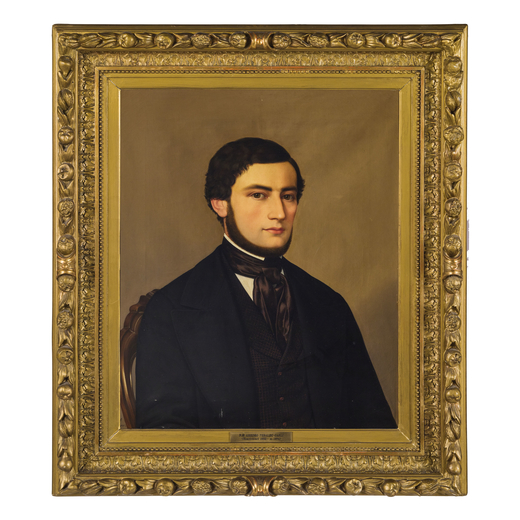 ANTONIO MORO Limone SWan Giovanni (BS) 1820 - 1899<br>Ritratto del gentiluomo Camillo Giovita Fausti