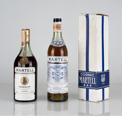 Martell Cognac 3 Star Cognac - 1 bt <br>Meddailon - 1 bt <br>2 bt