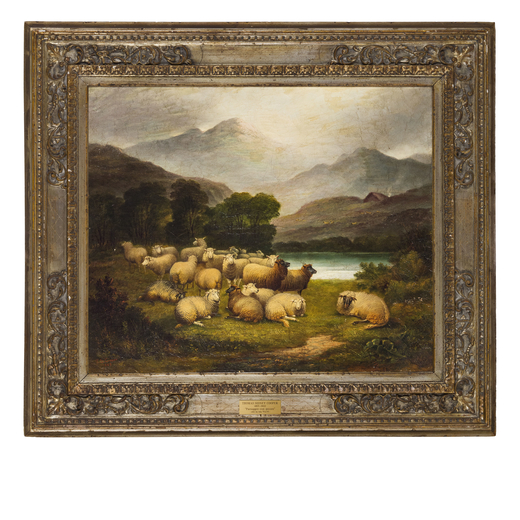 THOMAS SIDNEY COOPER Canterbury 1803 - 1902<br>(attr.a)<br>Pecore al pascolo 