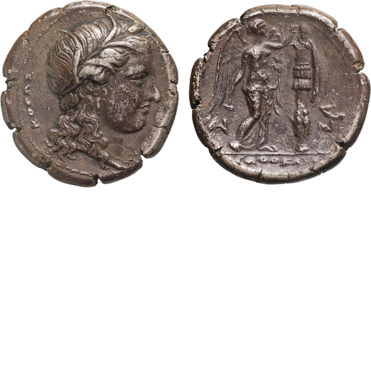 MONETE GRECHE. SICILIA. SIRACUSA. AGATOCLE (317-289 a.c.). TETRADRACMA Argento, 16,96gr, 27x26mm. BB