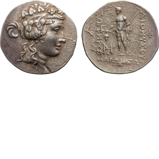 MONETE GRECHE. TRACIA. MARONEIA (CIRCA 189-145 A.C.). TETRADRACMA Argento, 16,69gr, 31x33mm. Colpett