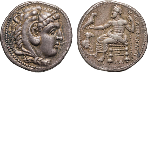 MONETE GRECHE. MACEDONIA. ALESSANDRO MAGNO (336-323 A.C.). TETRADRACMA Damasco. Argento, 17,05gr, 25