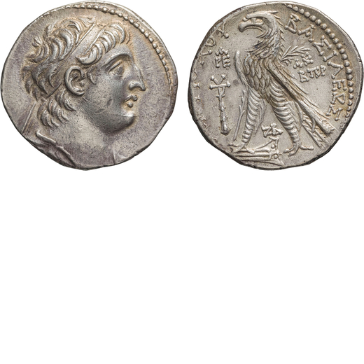 MONETE GRECHE. RE SELEUCIDI. ANTIOCO VII (138-129 A.C.). TETRADRACMA Tiro. Argento, 14,20gr, 28x29mm