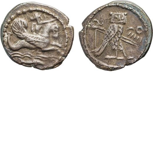 MONETE GRECHE. FENICIA. TIRO. AZEMILCO (CIRCA 349-332 A.C.). SHEKEL Argento, 8,33gr, 18x20 mm. BB.<b
