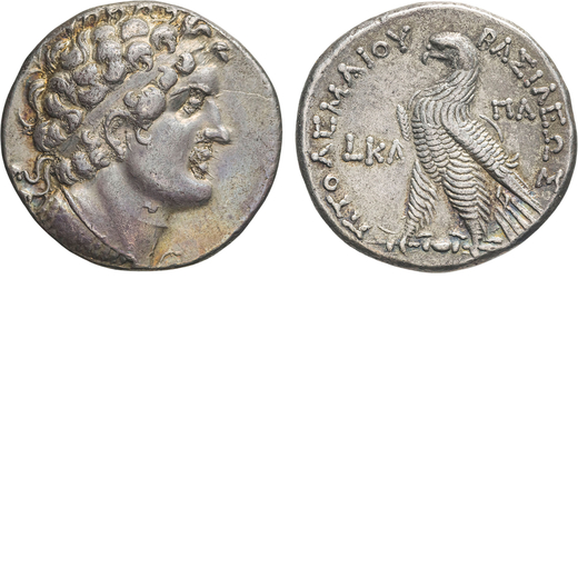 MONETE GRECHE. TOLOMEO VI (180-145 A.C.). TETRADRACMA Argento, 14,15gr, 24x26mm. Bel BB.<br>D: Busto