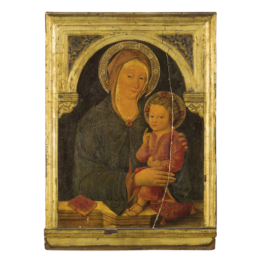 JACOPO BELLINI (maniera di) (Venezia, 1396? - 1470?)<br>Madonna con Bambino (Madonna dei Cherubini)<