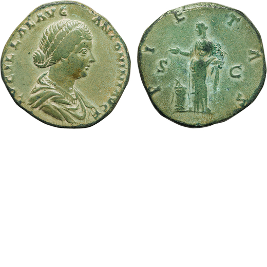 MONETE ROMANE IMPERIALI. LUCILLA (164-169). SESTERZIO Ae, 20,90gr, 30mm. BB.<br>D: Busto drappeggiat