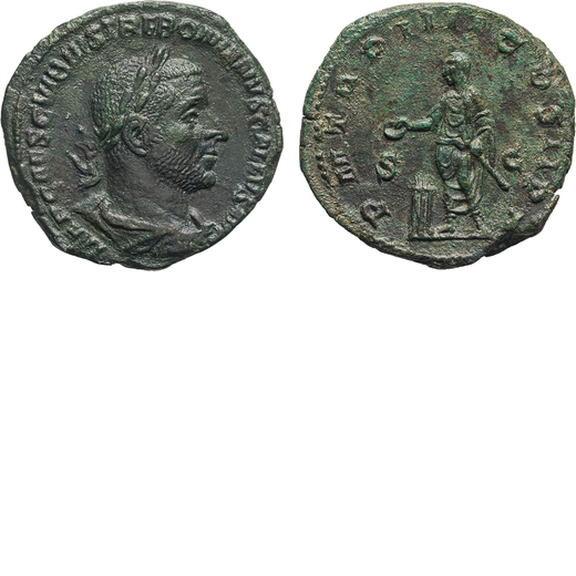 MONETE ROMANE IMPERIALI. TREBONIANO GALLO (251-253). SESTERZIO AE, 20,41GR, 30X31MM. SPL.<br>D: Test