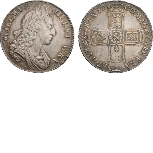 ZECCHE ESTERE. GRAN BRETAGNA. GUGLIELMO III (1694-1702). CORONA 1700 ANNO REGNI DUODECIMO. Argento, 