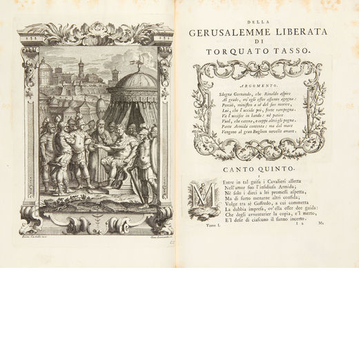 TASSO, Torquato (1544-1595). Il Goffredo ovvero Gerusalemme liberata. Venezia: Antonio Groppo, 1760.