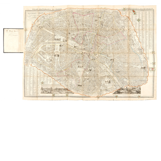 [PARIGI]. Plan garanti complet ou le guide dans Paris. Parigi: Lallemand, 1855.