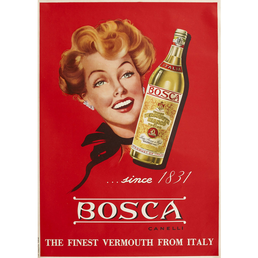 Bosca, Vermouth from Italy, Canelli  Manifesto Pubblicitario<br>Anonimo ; Edito Litografica Ponzetto