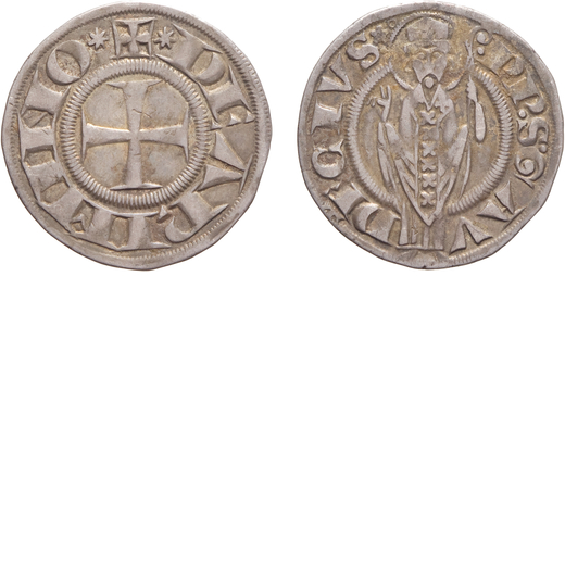 ZECCHE ITALIANE. RIMINI. GROSSO AGONTANO Monetazione autonoma (1265-1385).<br>Argento, 2,36 gr, 21,5