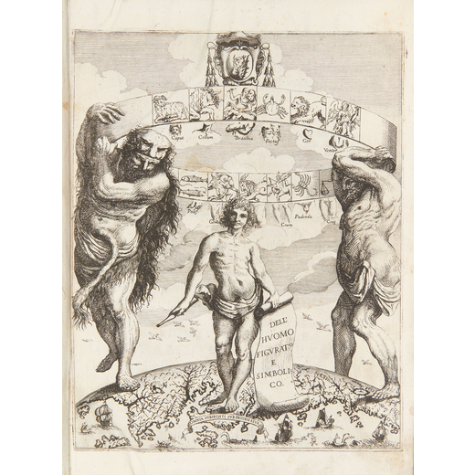 SCARLATTINI, Ottavio (1632-1699). LHuomo e sue parti figurato e simbolico. Bologna : Giacomo Monti, 