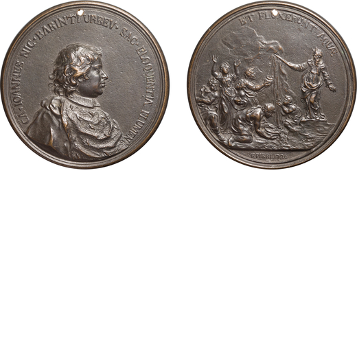 MEDAGLIE ITALIANE. GIOVANNI NICCOLO BARINTI (1681-1731). OPUS: F. PIERI Fusione in bronzo, 193,57 gr