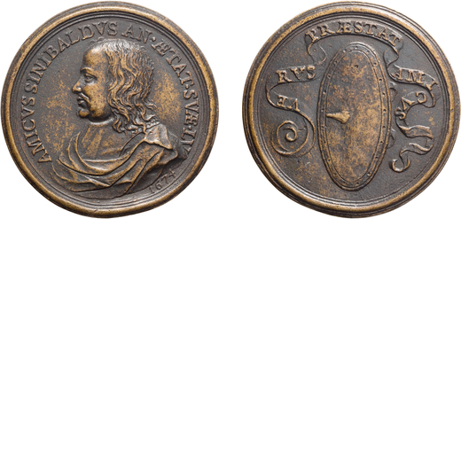 MEDAGLIE ITALIANE. GIOVANNI FRANCESCO SINIBALDO (1508-1568) Fusione in bronzo, 47,13 gr, 52 mm. <br>