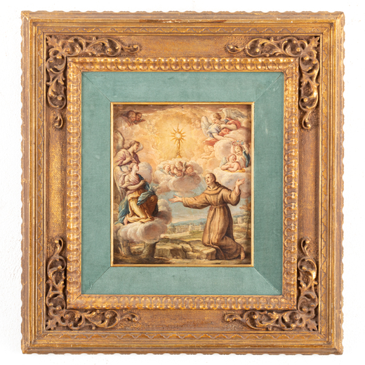 NICOLA VISO (attr. a) (attivo a Napoli prima della metà del XVIII secolo)<br>Visione di San Frances