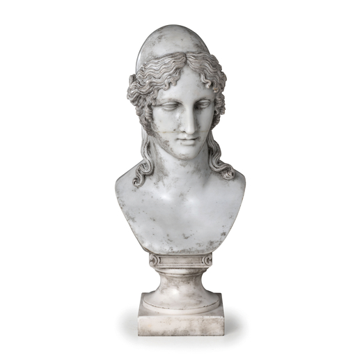 SCULTURA IN MARMO, RECENTE MANIFATTURA raffigurante busto di Elena di Troia dal noto prototipo di An