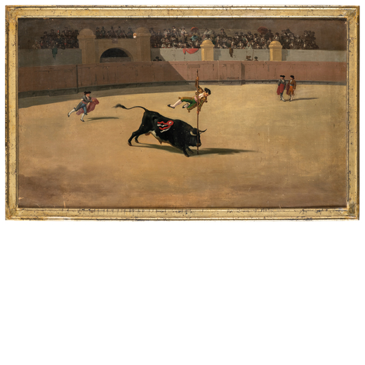 JOAQUIN DIEZ Siviglia, 1856 - 1882<br>Torero alla corrida<br>Firmato J Diez, 1873 Sevilla sul retro 