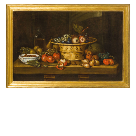 PAOLO PAOLETTI (attr. a) (Padova,  1671 circa  - Udine, 1735)<br>Natura morta con cesto di frutta<br