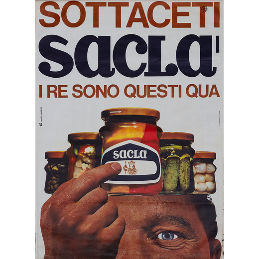 Saclà, I Re sono Questi Qua Manifesto Offset [Non Telato]<br>by Repetto Pubblicità<br>Edito Litose