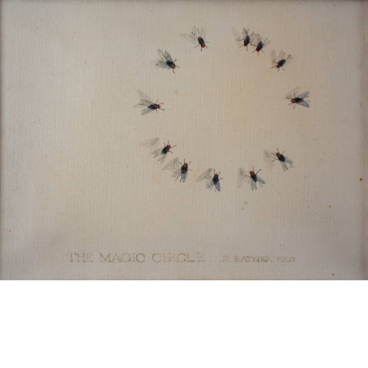 JOHN RATNER Berkeley 1934<br>The magic circle, 1980<br>Olio su tela, cm 32 x 42<br>Firmato e datato 