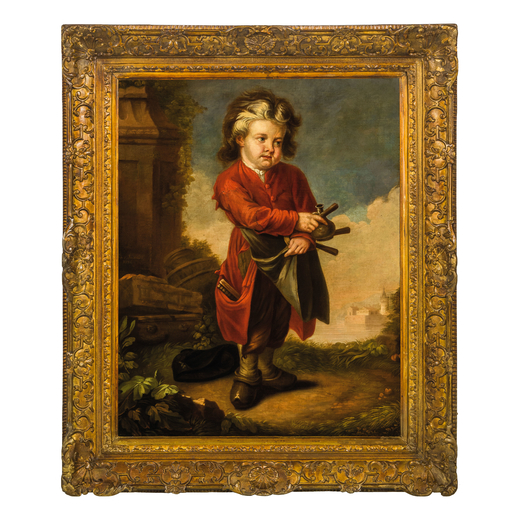 JEAN-HERMAN FABER (attr. a) (Paesi Bassi Meridionali, 1734 - Bruxelles, 1846)<br>Bambino<br>Firmato 