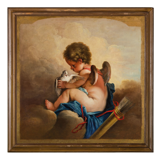 LUIGI DOMENICO SOLDINI  (probabilmente Firenze, 1715 - intorno al 1780)<br>Amorino<br>Olio su tela, 