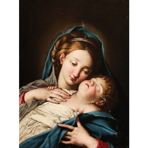 GIOVANNI BATTISTA SALVI detto IL SASSOFERRATO (attr. a) (Sassoferrato, 1609 - Roma, 1685)<br>Madonna