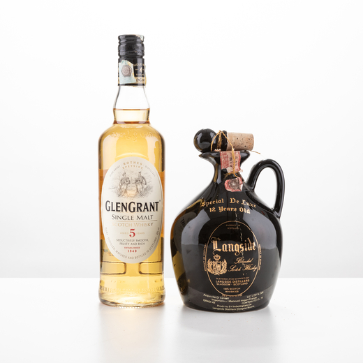 Selezione Whisky Longside Decanter Special De Luxe 12 years old - 1 bt <br>Glen Grant 5 years old - 