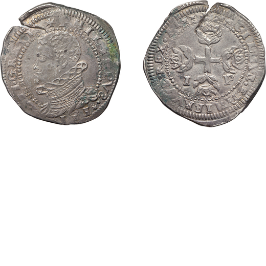 ZECCHE ITALIANE. MESSINA. FILIPPO III (1598-1621). MEZZO SCUDO 1611 Argento, 15,70 gr, 35 mm. Frattu