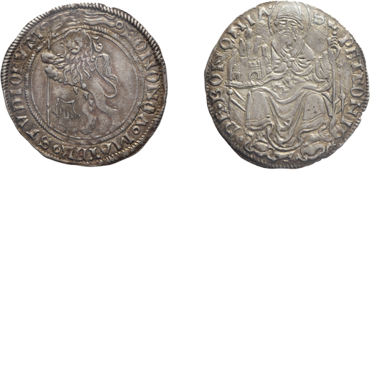 ZECCHE ITALIANE. BOLOGNA. GIOVANNI II BENTIVOGLIO (1446-1506). GROSSONE Argento, sigillata numismati