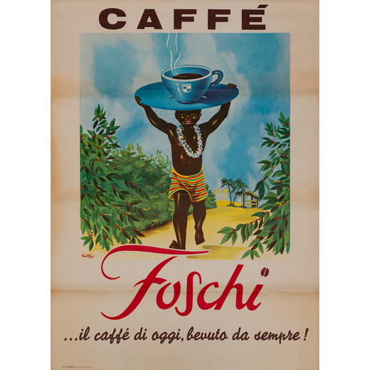 Caffè Foschi Manifesto Offset [Non Telato]<br>by Rusa Gian<br>Edito G. Scarpati, Napoli<br>Epoca 19