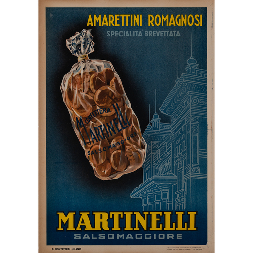 Amarettini Martinelli, Salsomaggiore Manifesto Litografia [Telato]<br>Anonimo<br>Edito Monteverdi, M