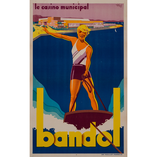 Bandol Manifesto Litografia [Telato]<br>by Bermond André<br>Edito Imprimerie Moullot, Marseille<br>