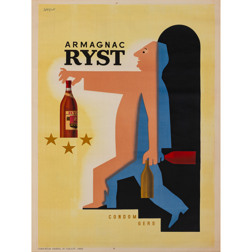 Armagnac Ryst Manifesto Litografia [Non Telato]<br>by Savignac Raymond<br>Edito Consortium General d