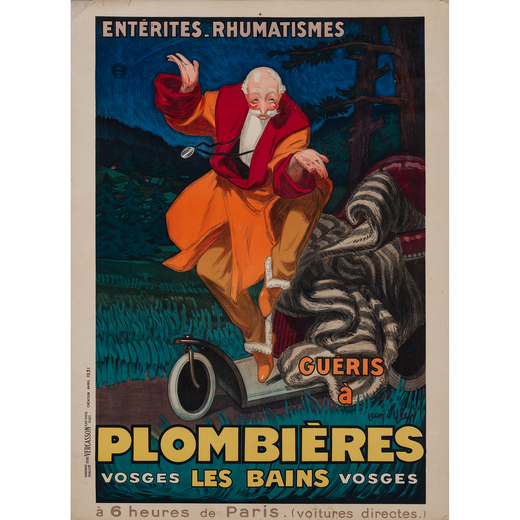Plombieres les Bains Manifesto Litografia [Telato]<br>by DYlen Jean<br>Edito Vercasson, Paris<br>Epo