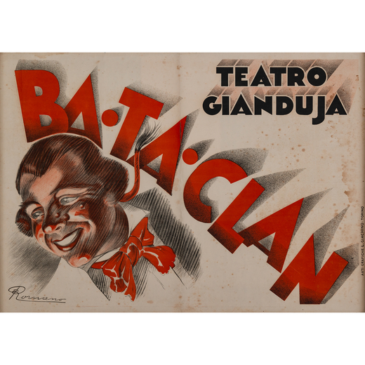 Teatro Gianduja, Ba-Ta-Clan Manifesto Litografia [Non Telato]<br>by Romano<br>Edito Arti Grafiche L.