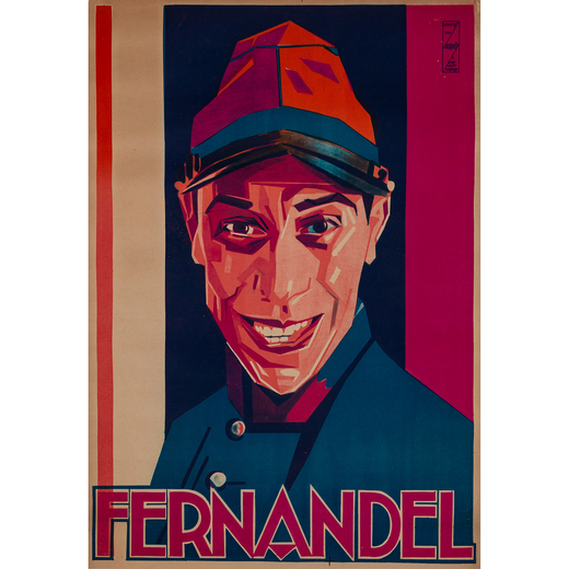 Fernandel Manifesto Litografia [Telato]<br>Anonimo<br>Edito Affiches 268, Marseille<br>Epoca 1950 ca