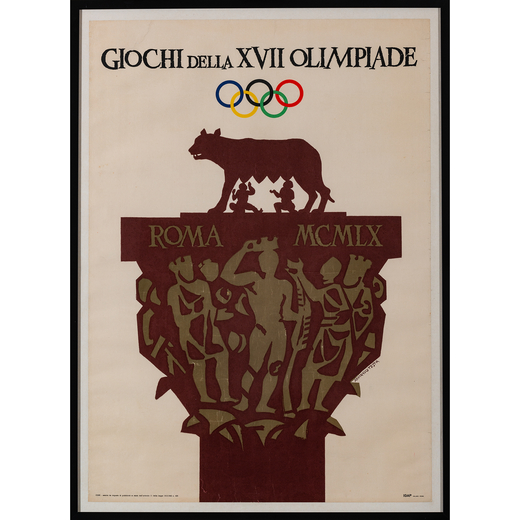 Giochi della XVII Olimpiade, Roma MCMLX Manifesto Litografia [Telato]<br>by Testa Armando<br>Edito I