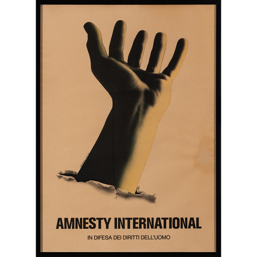 Amnesty International Manifesto Litografia Offset [Non Telato]<br>by Testa Armando<br>Stampatore non