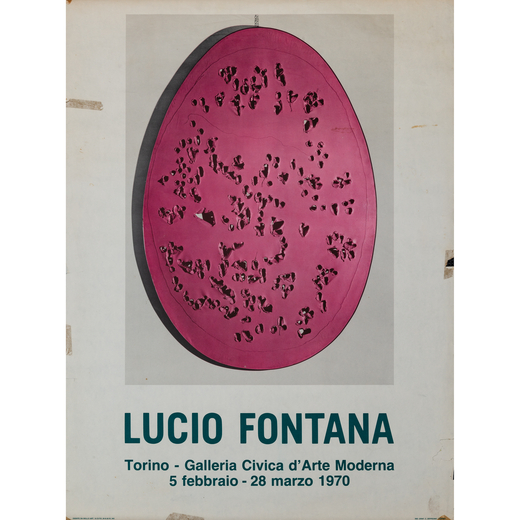 Lucio Fontana, Torino Manifesto Litografia Offset [Non Telato]<br>by Fontana Lucio [After]<br>Edito 
