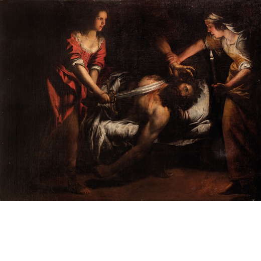 DOMENICO FIASELLA (Sarzana, 1589 - 1669)<br>Giuditta e Oloferne<br>Olio su tela, cm 152X200