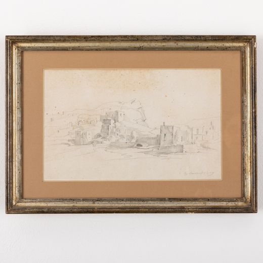 JOHANN JAKOB FREY Basilea, 1813 - Roma, 1865<br>Miseno<br>Titolo e data 9 ap 1839 in basso a destra 