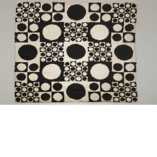 VERNER PANTON Tappeto della serie Geometrie. Lana. Produzione Unika Vaev 1960 ca.   <br>cm 230x220